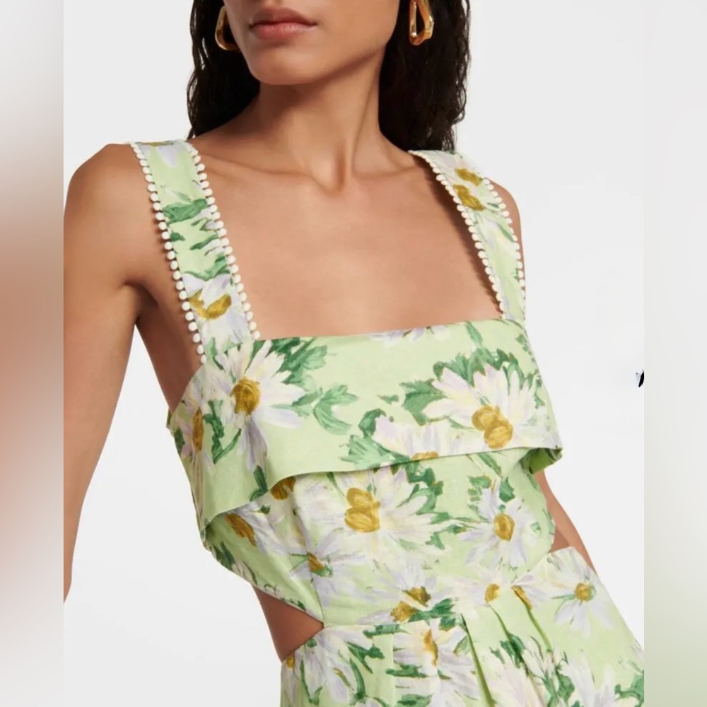 Alémais - Astra Floral Linen Minidress w Cut Outs - size US 6 - NWT - Picture 4 of 16